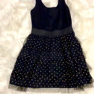 Wet Seal Scoop neck black and gold party dress 🖤